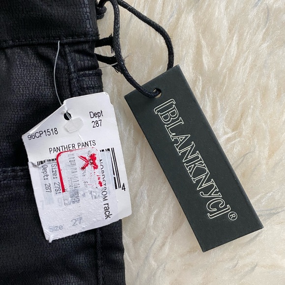 NEW BlankNYC The Bond Coated Leather Midrise SkinnyJeans Black size 27 - Picture 8 of 16